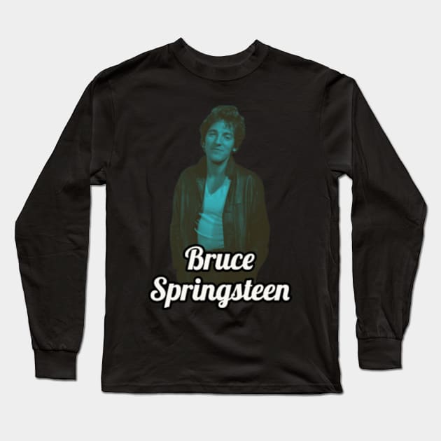 Retro Springsteen Long Sleeve T-Shirt by Defective Cable 